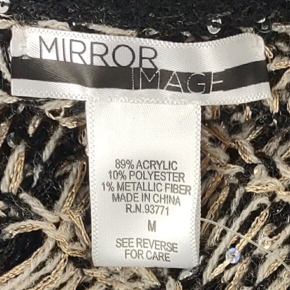 Mirror Image Womens Flower Pattern Open Front Cardigan Size M (NWT) - Picture 10 of 12